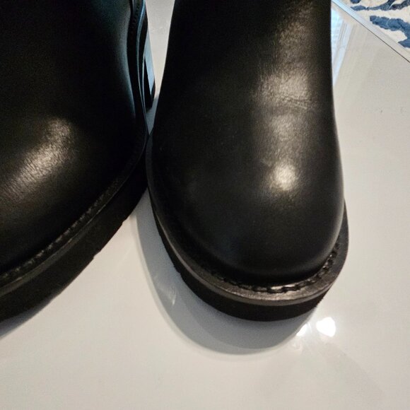 Stuart Weitzman Buckle strap Moto Black Pull On Booties Size 9 - Picture 5 of 16
